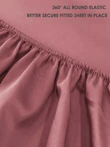 1Pc Solid Color Bed Sheets, Bedding, Fitted Sheet, Mattress Cover, Soft And Comfortable Bedding For Bedroom, Skin-Friendly Bed Cover, Mattress Protector, Simple Style Bed Sheet, For Single/Twin/Full Bed Sizes, Machine Washable, Ideal Easter Gift, For Independence Day Gift, Perfect Holiday Gift,