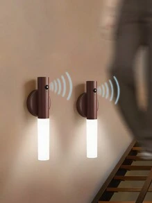 Applique murale à détection de mouvement LED, lampe murale à détection de mouvement intelligente, veilleuse portable amovible magnétique, contrôle par capteur intelligent, maison, veilleuse de camping portable, veilleuse de camping magnétique, lampe à capteur, veilleuse à détection de mouvement humain, chargement de type C, veilleuse intelligente, convenant pour le couloir, la chambre, l'armoire, le comptoir, les escaliers, le placard, la table de chevet