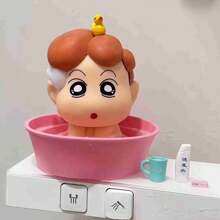 CRAYON SHINCHAN 1pc Bathing Kui Crayon Shin Chan Handmade Nohara Shinnosuke Cute Anime Doll Desktop Decoration Bathing Set - Multicolor - View 3