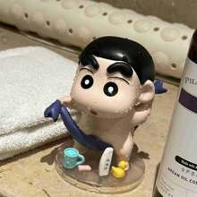 CRAYON SHINCHAN 1pc Bathing Kui Crayon Shin Chan Handmade Nohara Shinnosuke Cute Anime Doll Desktop Decoration Bathing Set - Multicolor - View 5