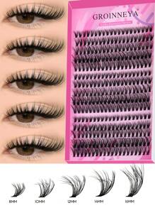 GROINNEYA 15排 C 卷单根睫毛簇 DIY 睫毛簇 自然外观 & 纤细 & 超柔软 可重复使用单根分段假睫毛 适合初学者在家或外出使用 睫毛簇、睫毛簇、单根睫毛、睫毛、假睫毛 - C - 查看 2