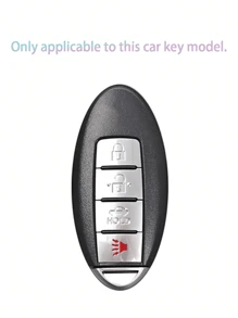 3-Piece Set: Nissan Dedicated TPU Soft Protective Case + Leather Keychain + Screwdriver, Suitable For Nissan Smart 4-Button Car Keyfob Protector - Multicolor - View 2