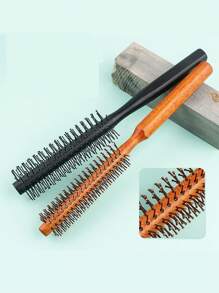 1pc Small Wood Roller Brush For Root Volume Styling, Salon & Beauty Round Barrel Brush For Bangs & Curls, Hair Brush, Comb, Hair Tools, Hair Products And Accessories For Barber Salon Beauty Travel Essentials,Back To School,Travel Holiday Essentials,Hair Accessories For Women,Brush,Hair Brushes,Edge Brush,Brush Hair,Hair Comb,Comb Hair,Detangling Brush,Ball Brush,Mini Hair Brush,Hair Brush Set,Wooden Comb, Comb, Slick Back Brush, Hairbrush, Edge Brush, Brush Hair, Hair Comb, Hair Brush Set, Comb Hair, Mini Hair Brush, Detangling Brush,Hair Products, Hair Tools, Hair Stuff, Hair Care, Curly Hair Brush, Barber, Barber Accessories, Hairdressing Equipment,Travel Essentials,Travel Essential,Hairstyle,Hairdressing,Hair Brush,Slick Back Brush,Styling Brush,Curly Hair Brush,Edge Brush,Hair Comb,Brush Hair,Hair Brush Set,Comb Hair,Comb For Curls,Detangling Brush,Hair Brush For Women,Hair,Travel,Hair Products,Hair Tools,Hair Stuff,Barber,Barber Accessories,Barbershop,Hairdressing Equipment - Multicolor - View 1