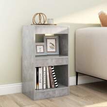 Concrete Grey Book Cabinet And Room Divider 40x72 Cm Stylish Functional Storage Solution For Home Office Living Room - Grey - View 1
