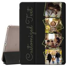 1pc Personalized Photo & Text Customized IPad Protective Case, Compatible With IPad, Customizable Family, Couple, Parent-Child Photos Printed On TPU Silicone Full-Body Protective Anti-Fall Anti-Slip Case, Delicate Pattern Design With Pencil Slot, Support Auto Sleep/Wake Cover - Green - View 8