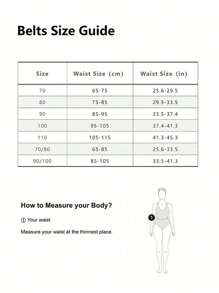 1pc Simple Fashion Thick Chain Waist Belt, Gold/Silver - Multicolor - View 7