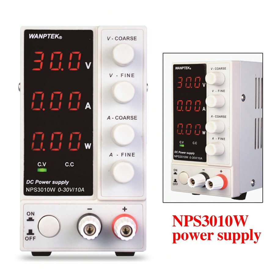 Rainaut Lab Power Supply 0-30V 0-10A Precision Variable Digital Power 1pc Adjustable - US B Type Plug(110-127V) - View 1