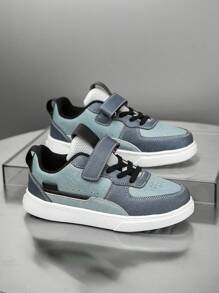 1 Pair Kids' Casual Sneakers, Colorful Skate Shoes, Durable, Waterproof, Non-Slip, Lightweight, Breathable, Suitable For All Seasons - Grey - View 7