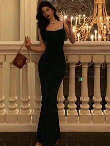 Sleeveless Bodycon Dress With Open Back For Women, Elegant & Sexy,Party Dress,Gown,Formal,Evening,Wedding Guest