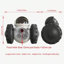 PawPartner 1个宠物翻滚玩具，狗狗零食分配器摇摆喂食器互动玩具，适合中小型犬和各种猫咪，宠物慢食益智球 - 彩色 - 查看 9
