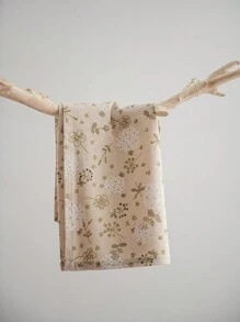 美式乡村复古风格简约花卉印花餐巾，四季通用的多功能矩形毛巾 - C - 查看 2