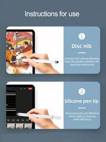 Bolígrafo táctil con puntas de colores múltiples compatible con pantallas táctiles de smartphones, tabletas, iPads, apto para dibujar y escribir