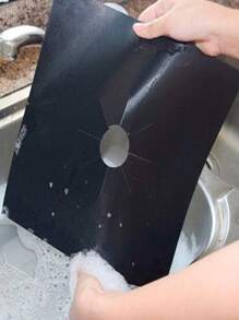 Kit 4 Non-Stick Stove Burner Protector Reusable Stovetop Protector Kit Cover Liner Gas Stove Protector Gas Stove Burner Protector Kitchen Accessories Mat Cooker Cover Wl2346 - 彩色 - 查看 5