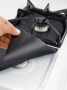 Kit 4 Non-Stick Stove Burner Protector Reusable Stovetop Protector Kit Cover Liner Gas Stove Protector Gas Stove Burner Protector Kitchen Accessories Mat Cooker Cover Wl2346 - 彩色 - 查看 3