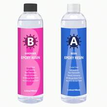 Crystal Clear Epoxy Resin Kit, 3.42/6.83/17oz Epoxy Resin Glue With Silicon Cups,Concentrated Dye,Self-Leveling, Bubble-Free Coating And Casting Resin For DIY Art & Crafts, Jewelry, Coasters, Molds - Multicolor - View 11