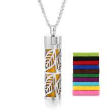 New Aromatherapy Diffuser Necklace Stainless Steel Small Box Essential Oil Perfume Essential Oil Diffuser Pendant Box Style Necklace Aromatherapy Jewelry