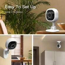 1 pièce Mini caméra blanche haute définition, appel vocal bidirectionnel, vision nocturne, détection d'alarme en temps réel, visualisation en direct multi-utilisateur, enregistrement continu, convient pour la surveillance intérieure et extérieure, mini caméra espion