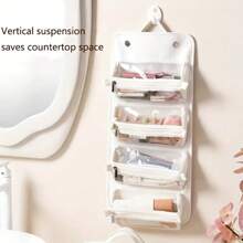 1pc Customizable 4-In-1 Folding Large Capacity Makeup Bag For Women, Multi-Functional Travel Organizer Pouch, Portable Toiletry Case, Travel Accessory, PU Material, Waterproof, Odorless, Perfect Gift For Mom/Wife, Customized Embroidered Name For Christmas Gift, Cosmetic Bag, Ideal Present For Ladies,Boho Vibes