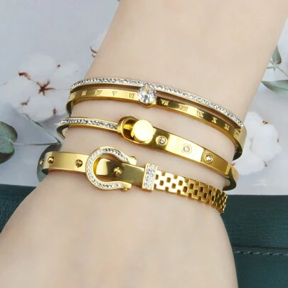 3件镀金手链礼盒套装 | 钻石锁&枫叶，捕捉优雅腕间