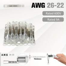 270pcs Cold Pressed Terminal Connectors Kit - Marine Grade Electrical Wire Connectors Automotive Crimping Terminals - Ideal For Electrical Wiring Projects - Multicolor - View 6