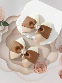 2 件套 简约优雅儿童蝴蝶夹 - 彩色 - 查看 2