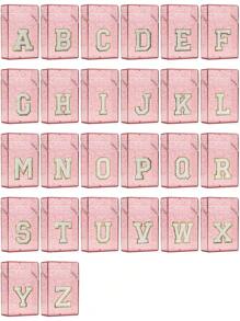 1PC雪花烟盒雪茄烟嘴打火机收纳盒防潮抗压塑料闪亮香烟收纳盒刺绣立体首字母A到Z透明烟盒女士男士礼物20件烟具配件