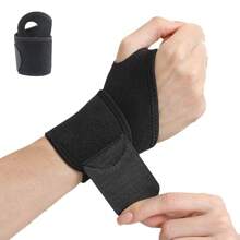 1pc Adjustable Wrist Sleeve, Comfortable Wrist Support, Compression Wrist Wrap Suitable For Left & Right Hand Gym Accessories - Black - View 2