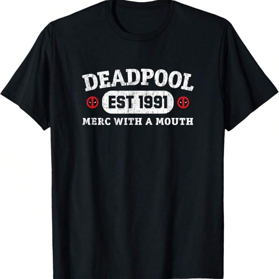 Deadpool Merc With A Mouth Est 1991 T-Shirt - màu đen - Xem 1