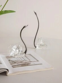 1 đồ trang trí thiên nga bằng kim loại và pha lê, kệ trưng bày trang trí nhà cửa cho phòng khách quà tặng tân gia - Đồng - Xem 6