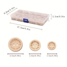 150PCS / Box Mixed Size Wooden Buttons Round 2 Holes Buttons Buttons For Clothing Sewing Buttons Sewing & Knitting Supplies DIY Buttons For Crafts Decorative Buttons Scrapbooking Arts & Crafts Supplies.