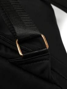 LECEY 简约时尚休闲防盗校园风女士背包 - 黑色 - 查看 9