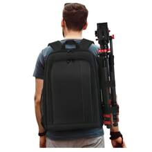 Mochila para Camara Fotografica,Bolsa Mochila Profesional para Camara,Mochila Impermeable para Portátil de 15.6 pulgadas con Divisores Desmontables y Cubierta para la lluvia - Gris - Ver 3