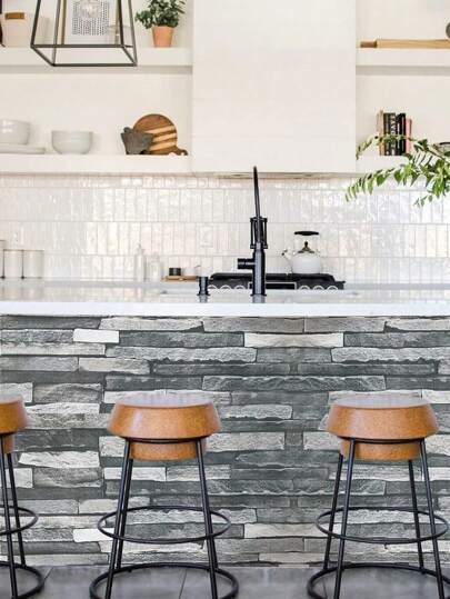 1roll Marble Print Self Adhesive Wand Paper, Vintage Thicken Imitation Cement Sticker Home Renovation Stickers Peel Panels, Wallpapers, ation Items Refresh Your Home, Festival Birthday Graduation view 6