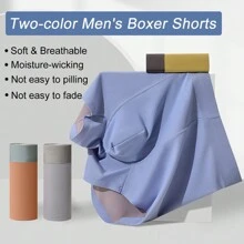 6PCS Ultra Soft Breathable Mens Boxer Briefs Shorts Seamless 3D Pouch Underwear Smooth Naked Feeling Cooling Stretch Fit Comfortable Underpants Trunks Quick Dry Moisture Wicking - Multicolor(6 Pack) - View 2