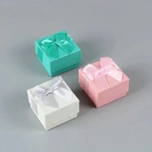 6/4Pcs/1pc, Korean Style Bow Style Jewelry Box Gift BoxNecklace Stud Bangle Jewelry Jewelry Packaging BoxJewelry Box Ring Box, Cheapest Items Available, SmallBusiness Supplies, Packaging Box, WeddingDecorations, Wedding, Gift Box, Wedding Stuff, Wedding Favors For Guest, Gift Boxes Back To School - Multicolor - View 1