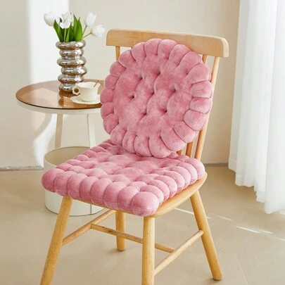 1pc Cookie Shaped Meditation Mat, Round/Square Cookie Shaped Chair Cushion And Square Chair Pillow, Suitable For Living Room, Balcony, Office, Sofa And Yoga Practice (Single Item, Not A Set)