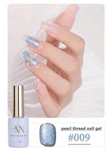 MIANEL 12ML 2026新款日式冬季美甲珍珠贝壳线胶指甲油，珍珠贝壳质地，带有细闪和珠光效果，白色指甲光疗指甲油凝胶，秋季美甲冬季美甲新年美甲可卸LED UV美甲设计，适用于美甲沙龙和DIY使用 - 彩色 - 查看 24