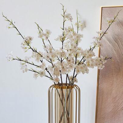 1pc Hoa Mận Nhân Tạo Cành Hoa Anh Đào Hoa Mô Phỏng 29,5 Inch Cành Hoa Thân Cây Phụ Kiện Trang Trí Bàn Trang Trí Tiệc Cưới, Ngày Lễ Tình Nhân, Quà Tặng