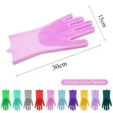 Pet Grooming Cleaning Gloves Dog Cat Bathing Shampoo Glove Scrubber Magic Dishwashing Cleanner Sponge Silicon Hair Removal Glove