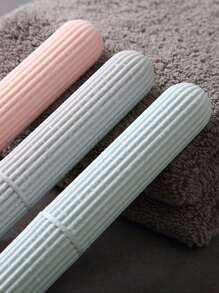 1pc/2pcs Portable Travel Toothbrush Holder, Vertical Striped Toothbrush And Toothpaste Organizer - Multicolor - View 20