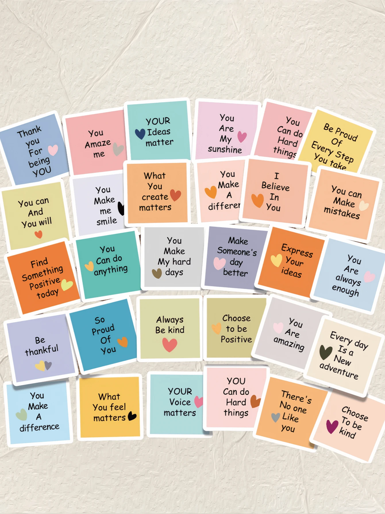 30 Cute Mini Encouragement Cards - Perfect As Gratitude, Birthday, Wedding Gifts, Valentine's Day Gifts, Classroom Rewards - Creative Blessing Cards For Small Business Supplies And Unusual Items, Perfect Gifts/Gift Box Fillers For Family And Friends