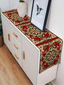 1 pièce Chemin de table à motif bohème, décoration de maison, articles pour fête d'intérieur/extérieur, décoration de pièce. Convient pour la décoration de cuisine à la maison et les décorations de fête