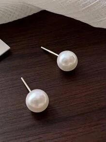 6 Pairs/4 Pairs Classic Simple Pearl Earrings For Women, Summer Jewelry (Minor Imperfections And Size Variations In Pearls Are Normal)