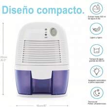 Mini Dehumidifier With Automatic Shut-Off 500ml, Deshumidificador Eléctrico Dh500a Blanco 100v/240v, Compacto y silencioso, portátil para entornos de alta humedad, oficina, cocina, hogar, sótano - Blanco - Ver 4