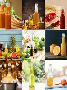 24pcs25 Ml/50 Ml/100 Ml/150 Ml Reusable PET Plastic Empty Wine Bottle Mini Bottles, Equipped With A 5 Cm Small Funnel And Perfect Carton Packaging, To Ensure The Of The Product During Transportation, Equipped With Gold/Black/Silver Three Color Optional Screw Aluminum Caps, Mini Wine Bottle