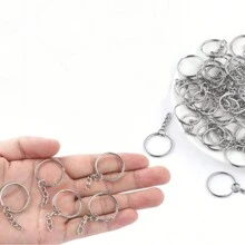 10/30/50/100pcs Keychain Making Kit With Keychain And Jump Ring Accessories For Bags, Cell Phones, Pets, Etc., Keychain Making DIY Crafts And Small Business Supplies(Including 5/15/25/50 Keychains And 5/15/25/50 Connecting Rings). - Multicolor - View 5