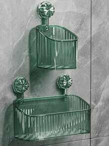 1 Stück Wandsaugnapf Lagerregal ohne Bohren, Badezimmer Make-up Aufbewahrungsregal, abnehmbare und waschbare Aufbewahrungskörbe für Küche, Badezimmer Heim Badezimmerdeko Badezimmer Organizer Sommer