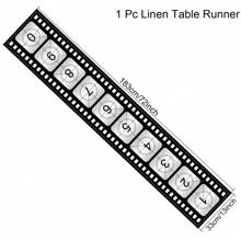 电影胶片桌旗 - 机器制造的电影胶片桌布 - 适用于单身派对、一般活动和电影主题聚会 - 装饰性电影主题桌布 - 送给电影迷和派对主持人的完美礼物