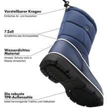 BARFULKER Winter Shoes Men Women Winter Boots Warm Lined Snow Boots Lightweight Hiking Shoes Trekking Shoes Non-Slip Boots Outdoor Boots - 藍色 - 查看 6