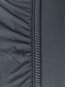 (Set de 2 piezas) Funda para silla de color azul grisáceo sólido con estilo dividido totalmente envolvente, funda para silla de oficina o computadora del hogar, funda elástica para el asiento y los brazos de la silla - gris azul - Ver 7